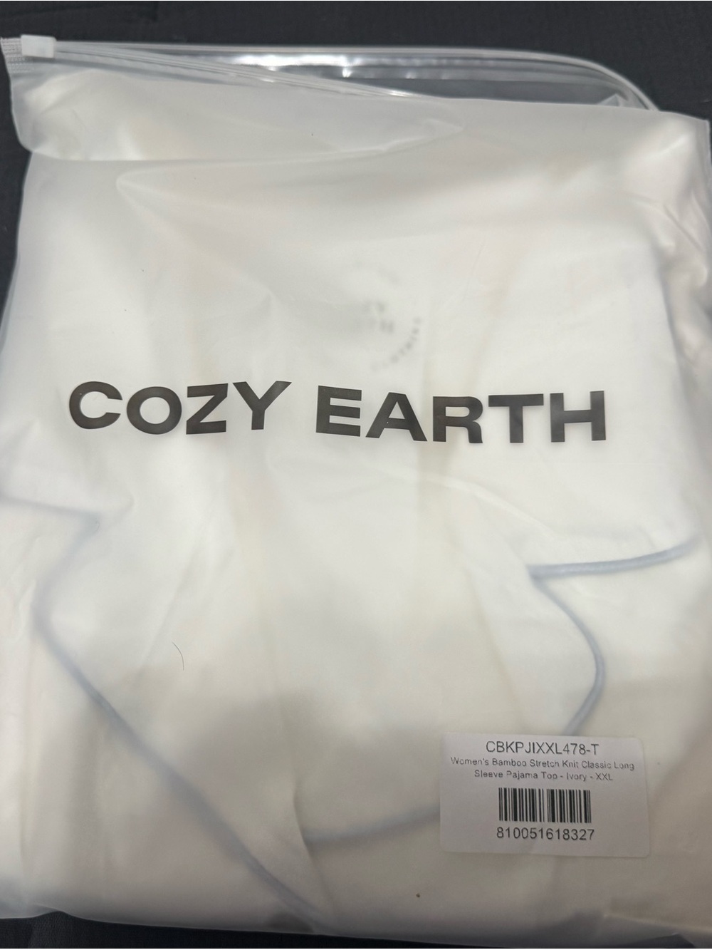 Cozy Earth Bamboo Stretch-Knit Pajama Top & Pants Ivory XXL